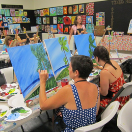 Mother’s Day Ideas: Sign up mom for a painting and wine class #PreppyPlanner