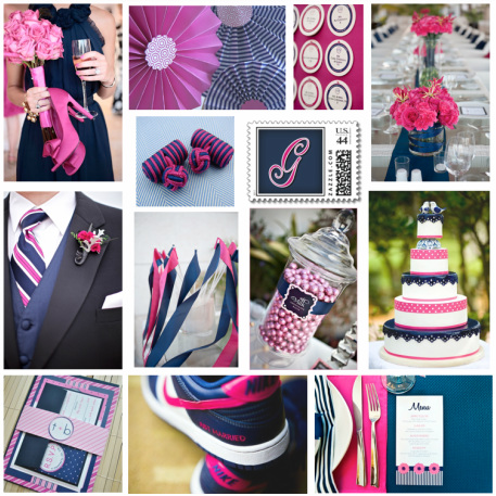 Navy and Pink Inspiration Board