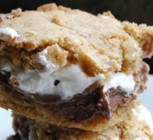 s'mores cookie bar by Loving by the Oven #PreppyPlanner