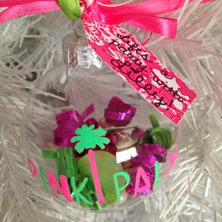 Created this adorable Lilly themed ornament for the Pink Palm's ornament contest #PreppyPlanner