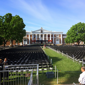 Graduation Celebration: UVA's lawn all setup for graduation #PreppyPlanner