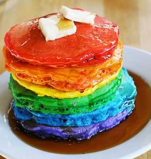 National Pancake Day: a colorful stack of pancakes #PreppyPlanner