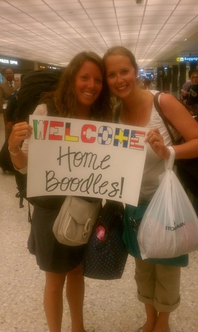 Welcome Home sign I made for my sister after her trip to Europe #PreppyPlanner