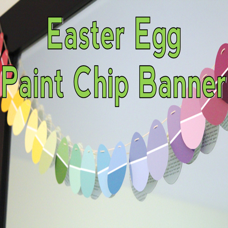 Easter Egg Paint Chip Banner #PreppyPlanner