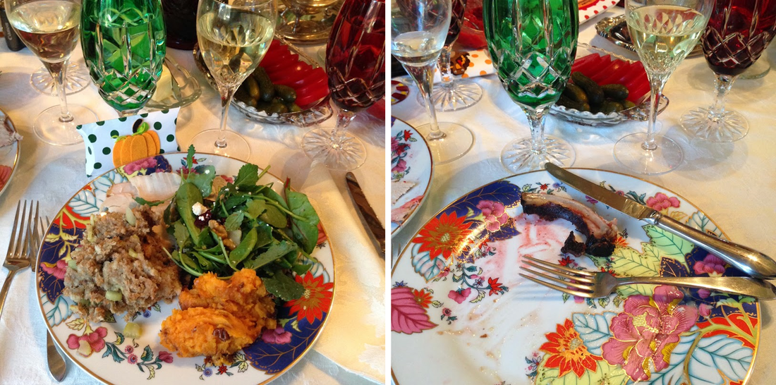 Thanksgiving Photo Diary: A nice before and after shot of my plate #PreppyPlanner