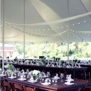 Outdoor Event Tips: It never hurts to rent a tent and extra lighting #PreppyPlanner