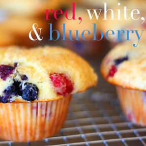 4th of July Red, White and Blue-berry Muffins #PreppyPlanner