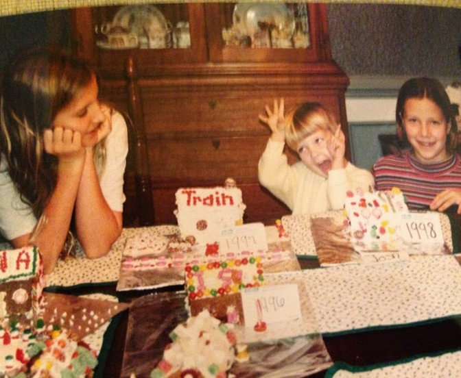 Gingerbread House Decorating flashback to early 2000's #PreppyPlanner