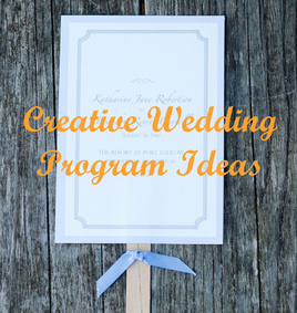creative ideas when it comes to creative your wedding program #PreppyPlanner
