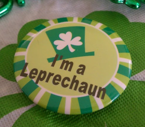 St. Patrick’s Day Weekend: my St. Patrick’s Day button I wore during the race #PreppyPlanner