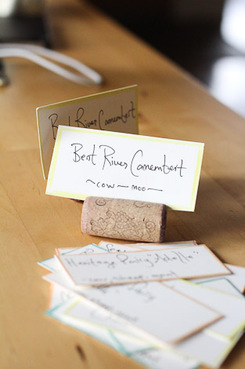 Wine and Cheese Party: Create your own wine cork place card holders #PreppyPlanner