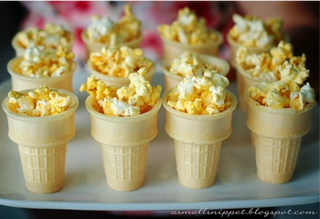 popcorn and ice cream cones make for great Olympic torches and a yummy treat #PreppyPlanner