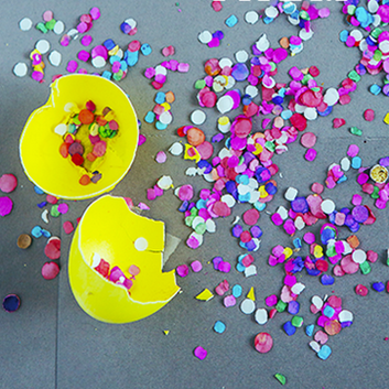 Easter Egg Hunt 101: add confetti eggs #PreppyPlanner
