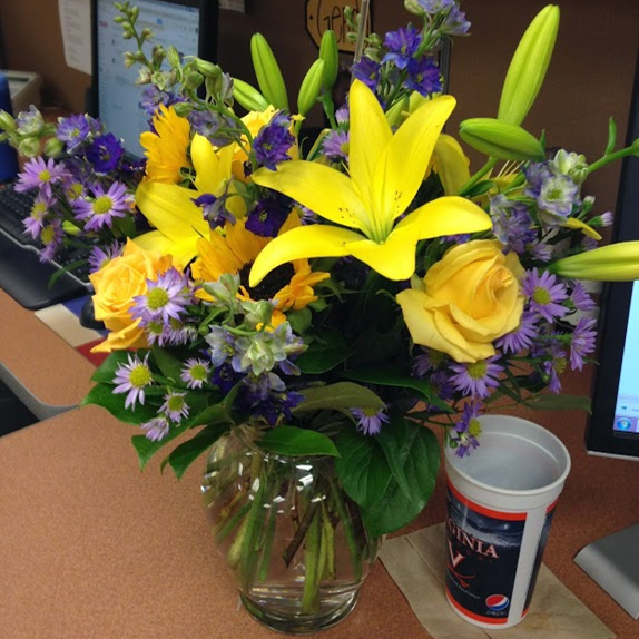 Birthday Flowers  at work #PreppyPlanner