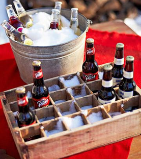 Outdoor Winter Party: Keep your drinks cool with snow #PreppyPlanner