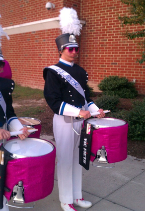 Deep Run Band Drum Line performing at their #pinkout game #PreppyPlanner