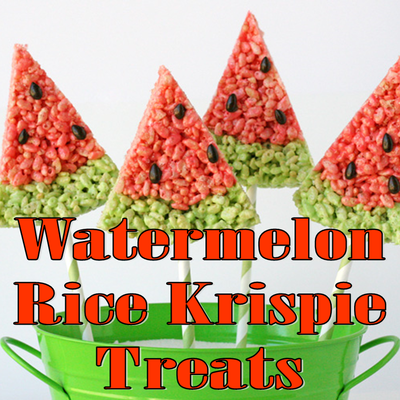 Watermelon Rice Krispie Treats #PreppyPlanner