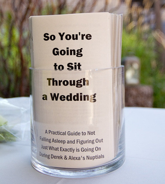 add some humor to your wedding program #PreppyPlanner