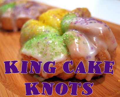 Mardi Gras King Cake Knots Recipe #PreppyPlanner