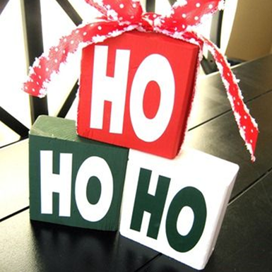 Christmas Crafts: HO, HO, HO Blocks #PreppyPlanner