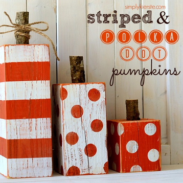 Halloween Party Crafts: Decorative Wooden Pumpkins #PreppyPlanner