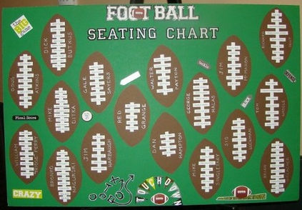 create a football themed seating chart for your wedding #PreppyPlanner