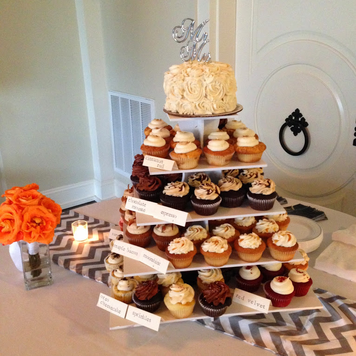 A delicious cupcake tower for dessert #PreppyPlanner