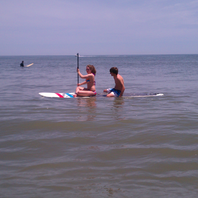 Memorial Day Weekend: took the paddleboard out in the ocean #PreppyPlanner