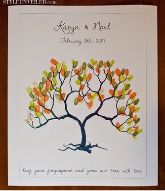 Fall Leaf Wedding: Have a guestbook tree as a keepsake after your wedding #PreppyPlanner