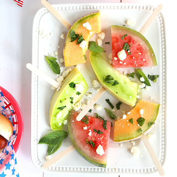 Summer Fruit Kabobs Ideas: Melon Popsicles #PreppyPlanner