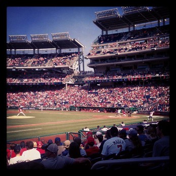 Nats Game: the view from our seats in the stadium #PreppyPlanner