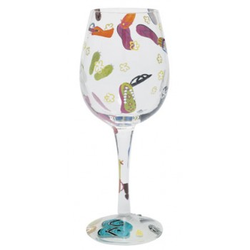 Flip Flop Lolita Wine Glass with Flop Flop Drink Recipe #PreppyPlanner