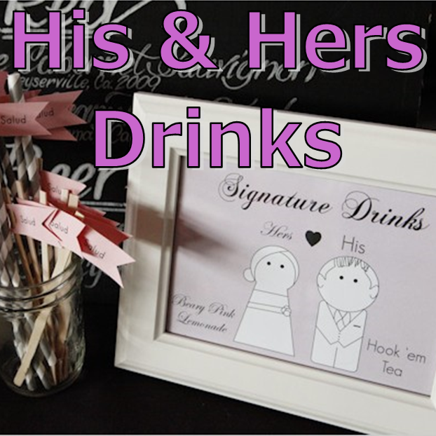 Wedding Wednesday: His & Hers Drinks #PreppyPlanner