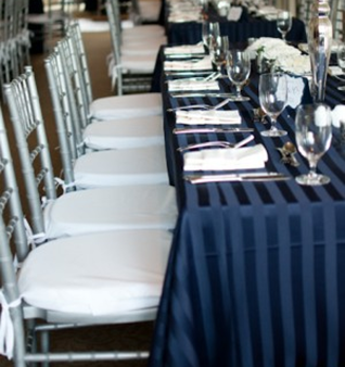 a navy adn silver wedding reception ideas from @amiatead #PreppyPlanner