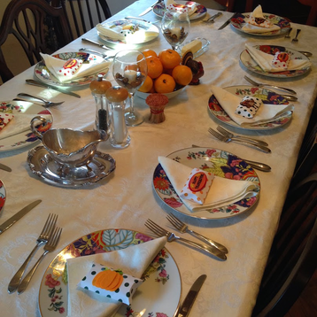 Thanksgiving Photo Diary: Our Thanksgiving table all set for dinner #PreppyPlanner