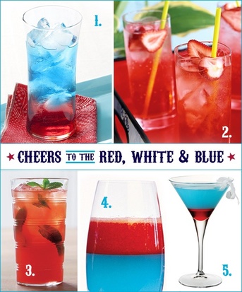 Red, White and Blue Cocktails
