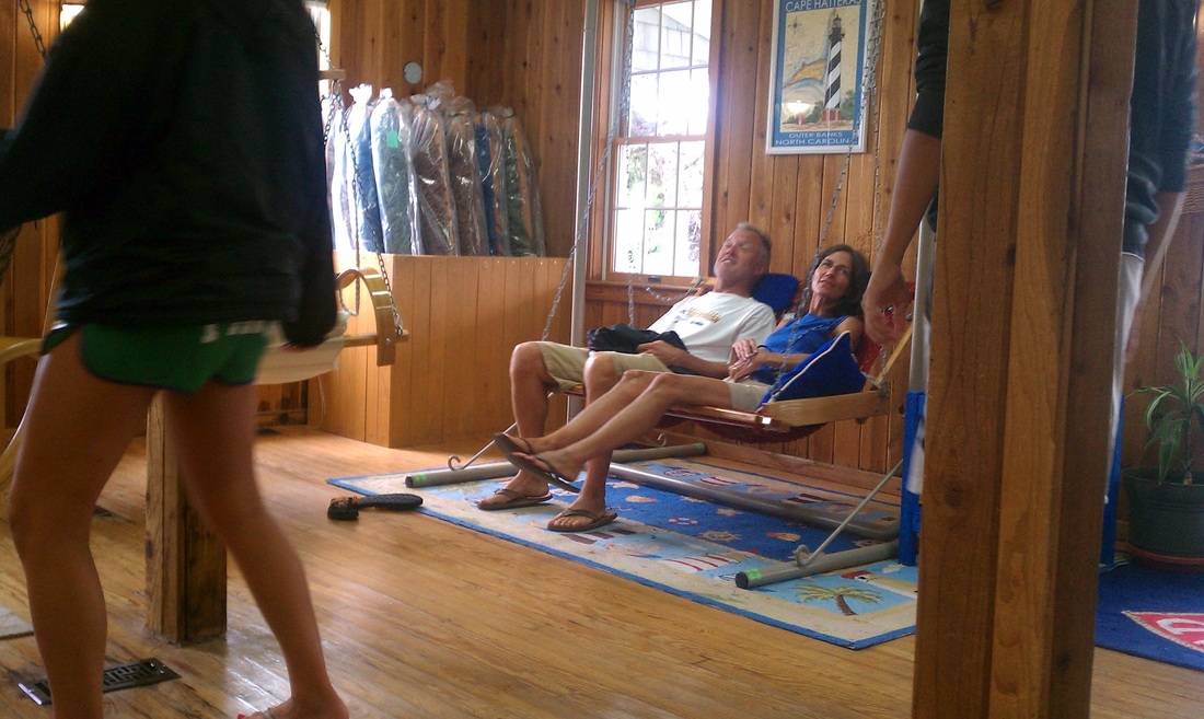 Trying out hammocks at Nags Head Hammocks to see which one would make a good birthday present #PreppyPlanner 
