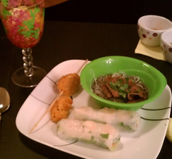 Vietnamese Theme Dinner: Pho, Rice Paper Roll, Chao Tom and sangria #PreppyPlanner