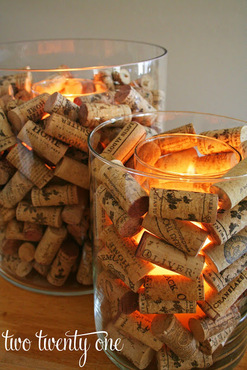 Wine and Cheese Party: Create your own wine cork centerpiece #PreppyPlanner