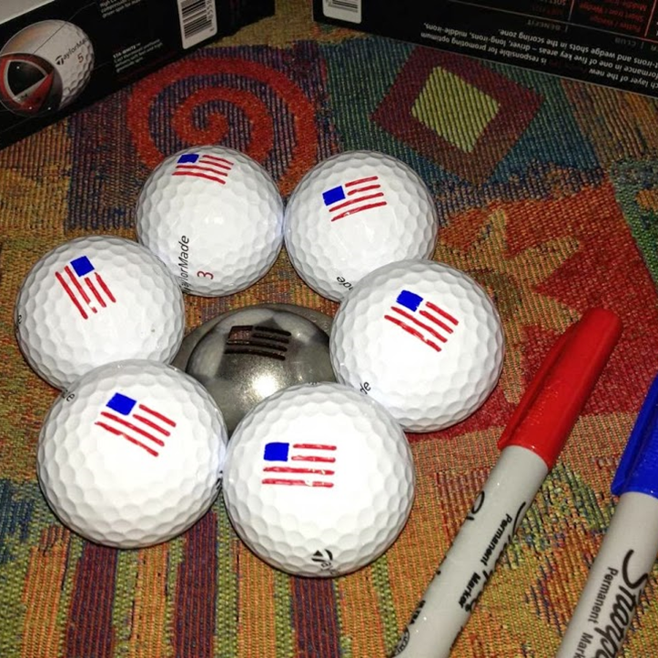 4th of July Weekend: my uncle was prepared to take on the golf course on July 4th with his patriotic golf balls #PreppyPlanner