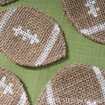 Super Bowl Party Crafts: Football Coasters #PreppyPlanner