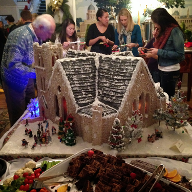 The annual UVA holiday party gingerbread house #PreppyPlanner