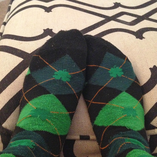 Rocking my St. Patrick's Day socks while being snowed in! #PreppyPlanner