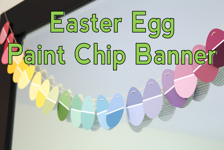 Easter Egg Paint Chip Banner #PreppyPlanner