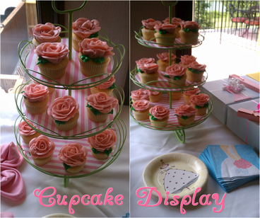 create your own cupcake display using scrapbook paper and a cupcake stand #PreppyPlanner