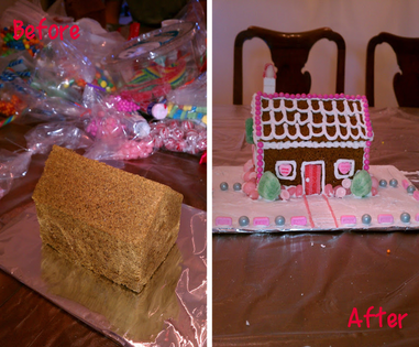 2012 Christmas Recap: Before and After of my 2012 gingerbread house #PreppyPlanner