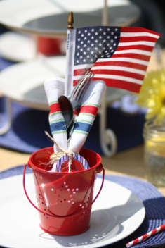 Red, White and Blue Silverware