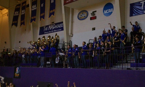 JMU Weekend: The JMU Pep Band always knows how to get a crowd hyped up for a basketball game in the Harrisonburg Convo, Start Wearing Purple!! #PreppyPlanner