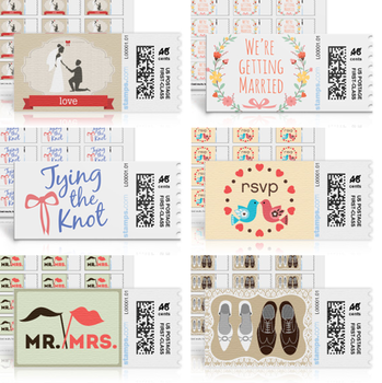 Adorable Wedding Stamps from Stamps.com - Perfect for your save-the-dates and invitations #PreppyPlanner