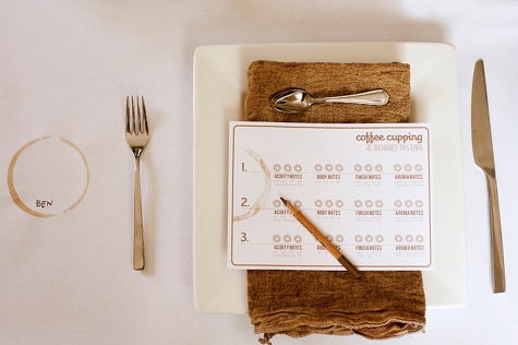 give each guest a coffee rating sheet at their seat to rate all their coffees from the party from #designsponge #PreppyPlanner